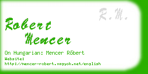 robert mencer business card
